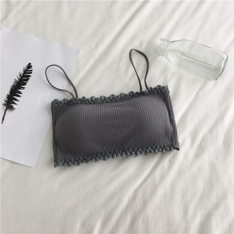 Picture of Cross-border One-line Wai Pure Cotton Sling Strapless Beautiful Back Girl's Non-steel Rings with Chest Pad with Row Buckle Underwear Student