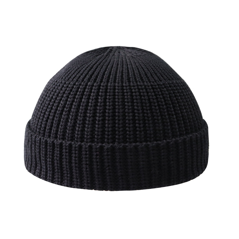 Picture of Cross-border Autumn and Winter Solid Color Light Plate Knitted Hat Warm Wool Hat Men's Trendy Brand Women's All-match Dome Guapi Hat Cold Hat