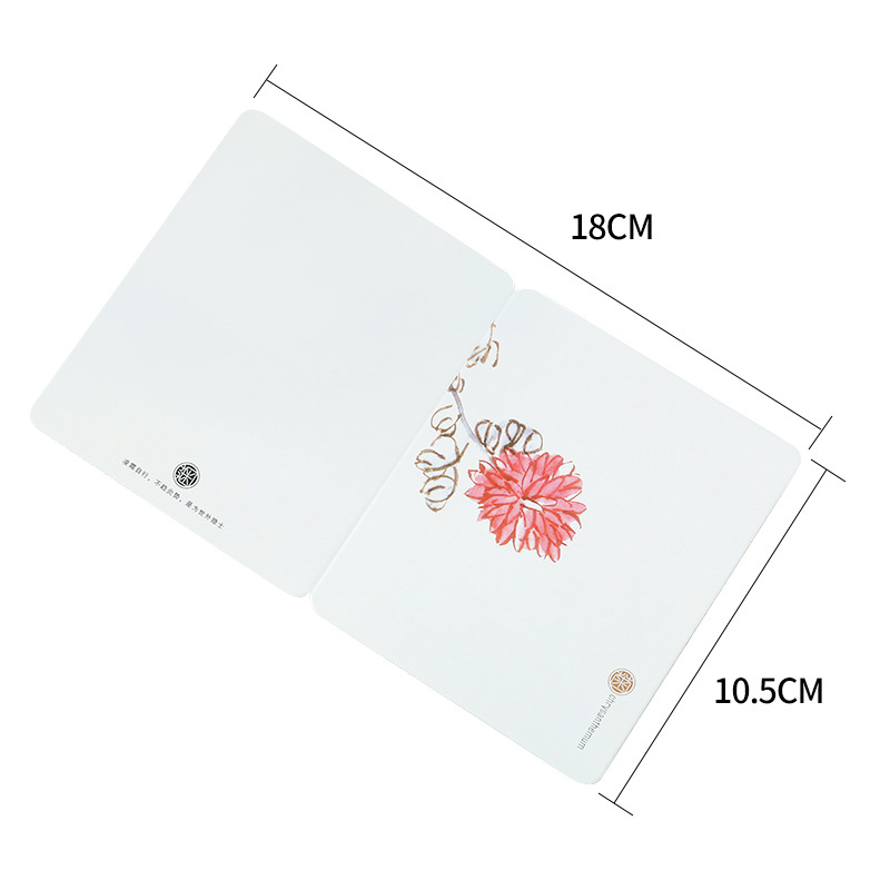 Picture of Simple Classical Chinese Style Small Fresh Folding Card Birthday Blessing Universal Greeting Card Mid-Autumn Christmas Gift Card