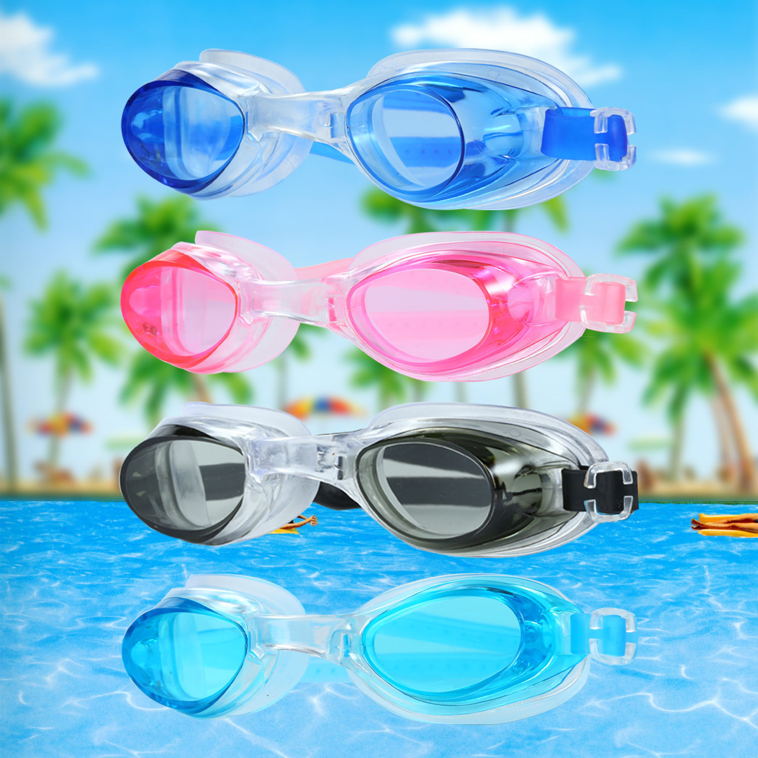 Cross-border Adult Goggles Waterproof Swimming Training Glasses Transparent Swimming Goggles for Men and Women Diving Eye Protection Swimming Equipment