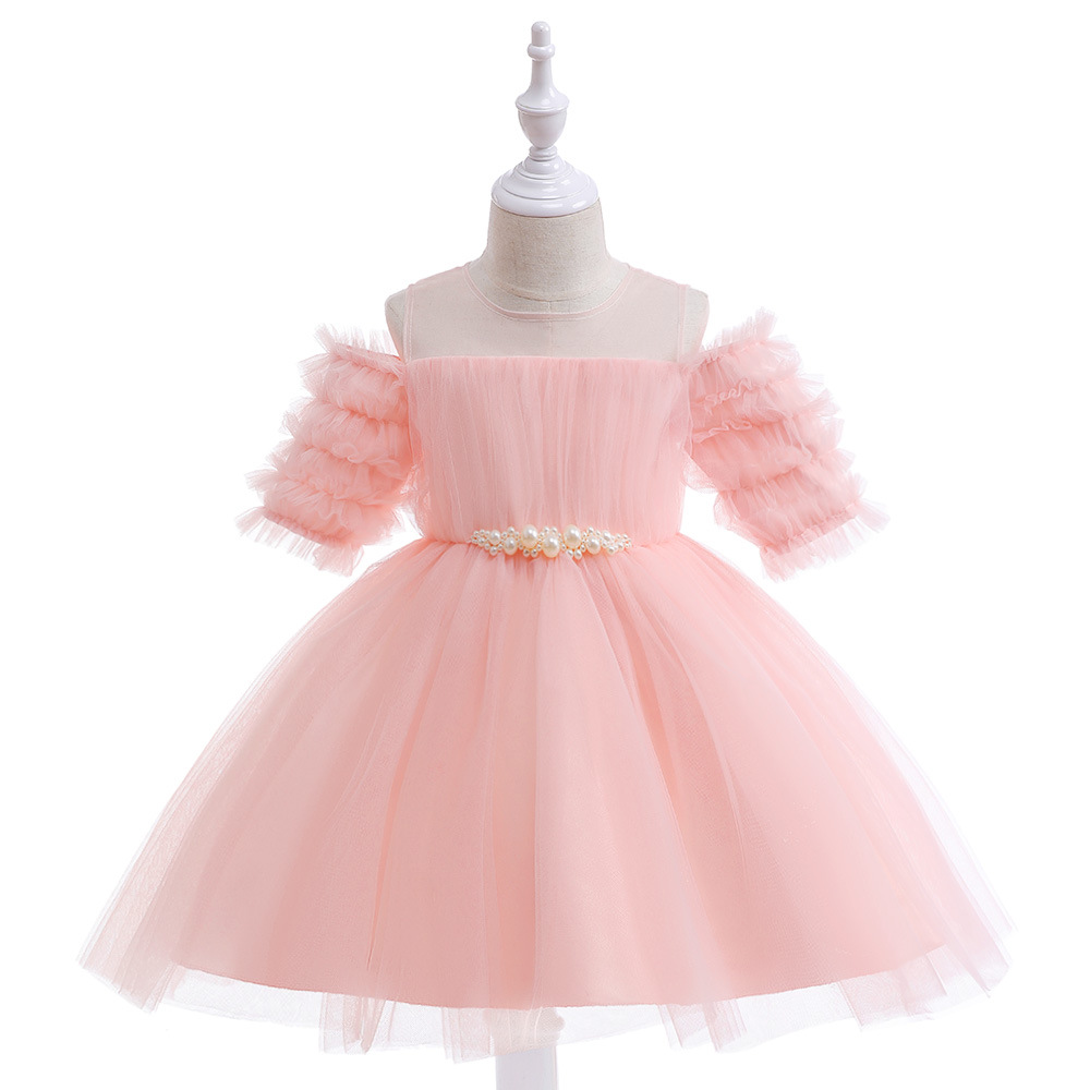 Picture of Children's Dress 2025 New European and American Girl Short-Sleeved Tutu Princess Dress Flower Girl Catwalk Piano Performance Dress