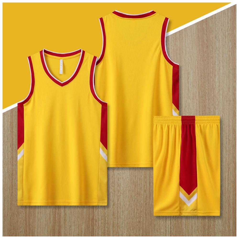Summer Basketball Uniform Set Printed for Middle School Students Competition Team Uniform American Training Jersey Vest Basketball Uniform Printed