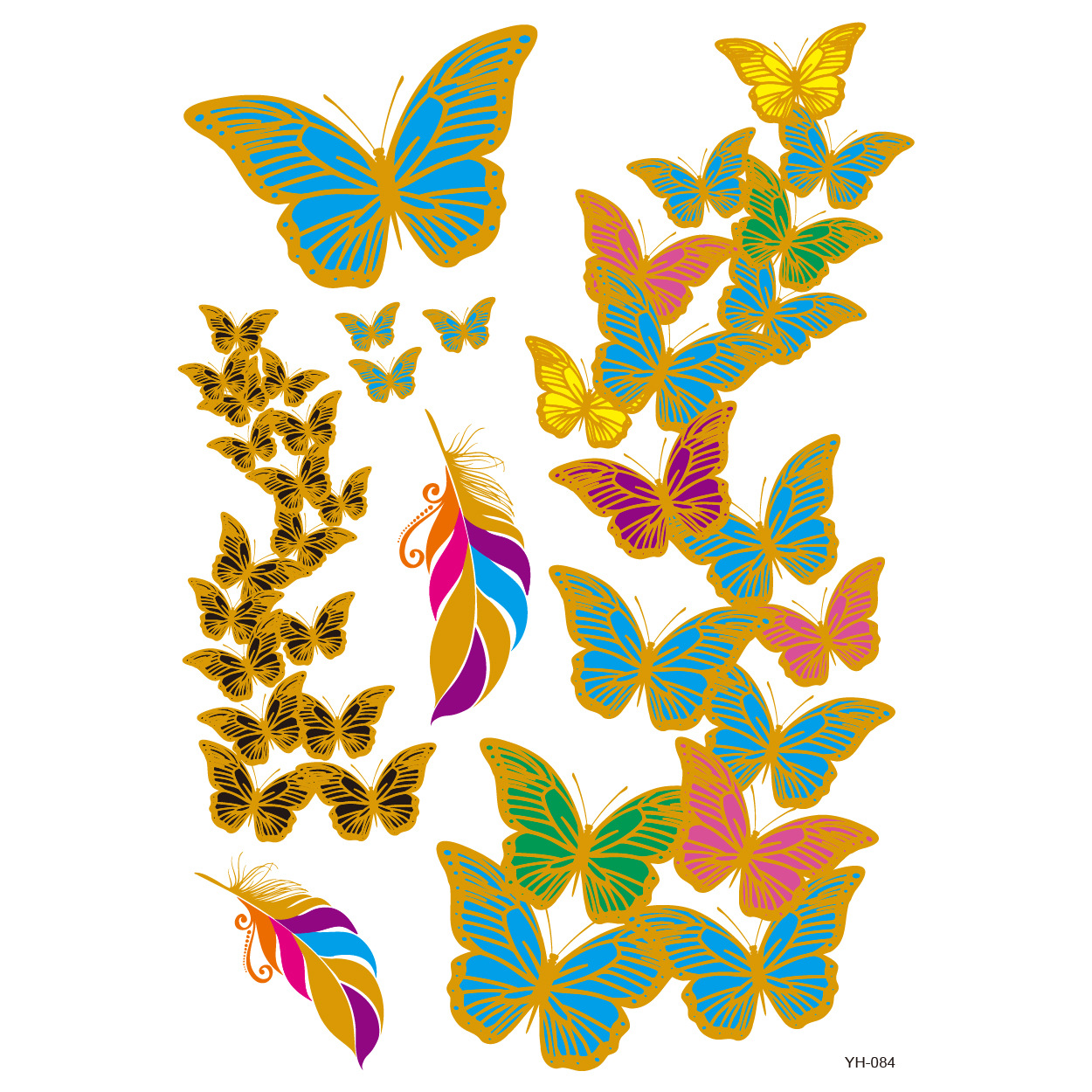 Picture of Bronzing tattoo stickers manufacturers in stock wholesale waterproof tattoo stickers fashion tattoo stickers
