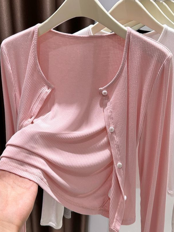Picture of Thin Cardigan Women's Summer New Arrival Slip Skirt Sunscreen Ice Silk Shawl Blouse Modal Knitted Small Coat
