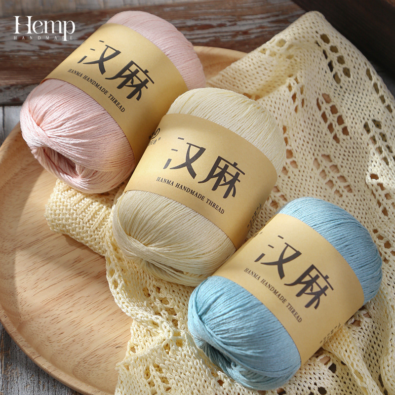 Tencel Hemp Linen Lace Thread Silk Cotton Handmade Summer Knitting DIY Crochet Shawl Sweater Short-Sleeved Wool