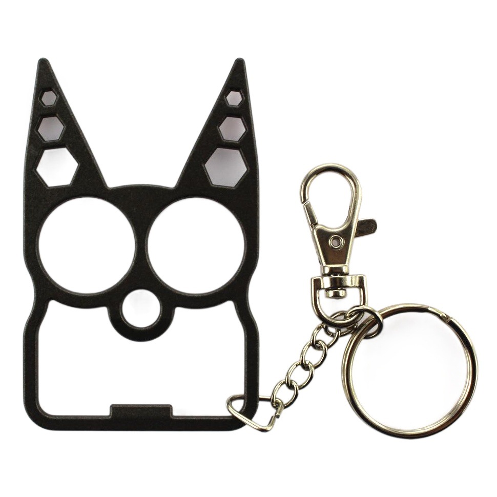 Multifunctional keychain zinc alloy bottle opener creative wrench outdoor self-defense broken window 6 in 1 foreign trade gifts