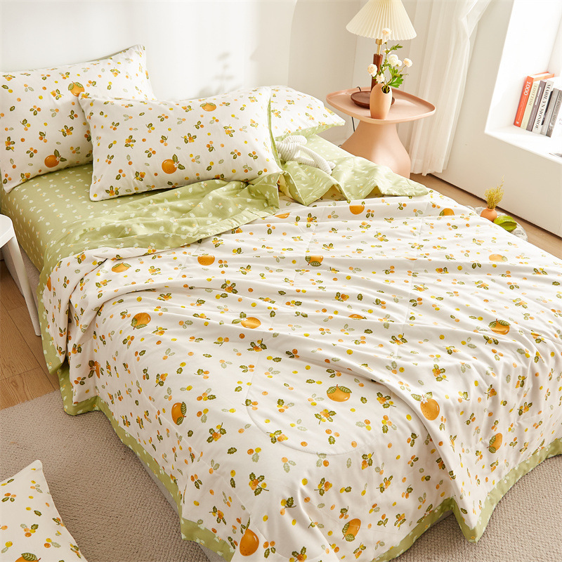 Picture of Machine washable Class A Mother and Child Pure Cotton Summer Cool Quilt Cotton Air-conditioning Quilt Children's Pure Cotton Summer Quilt Cartoon Thin Quilt Core 1