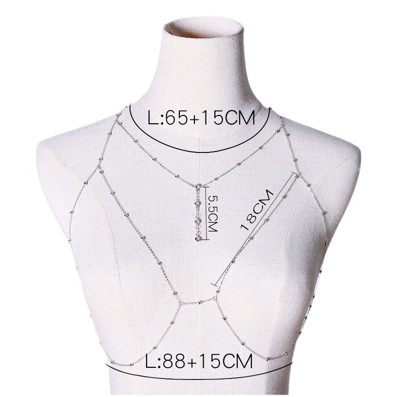2023 summer cross-border e-commerce ins European and American sexy beach wind nightclub feng shui drill claw chain body chain wholesale