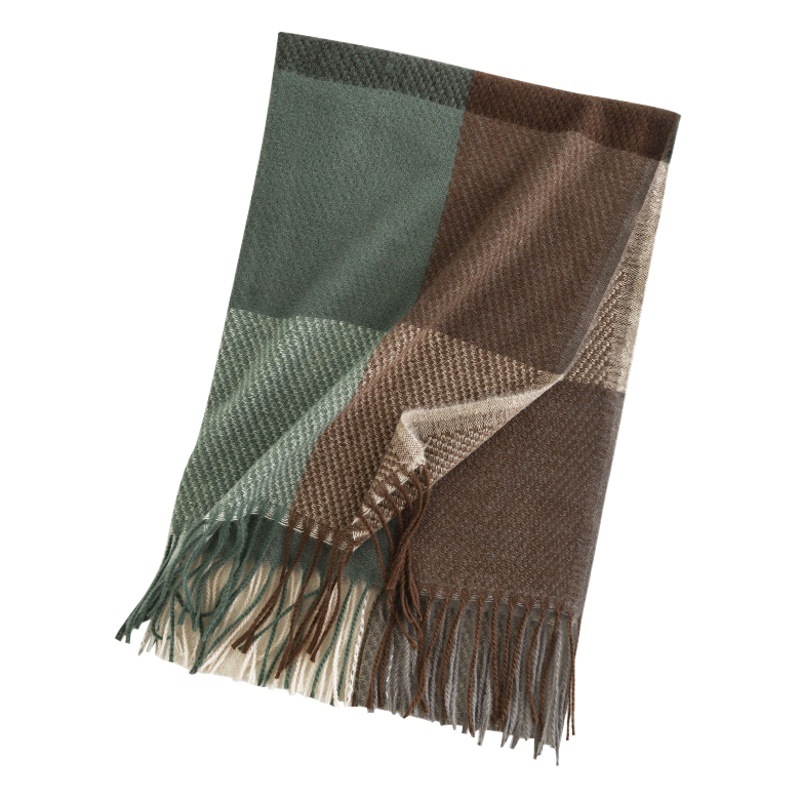 Cross-border imitation cashmere scarf wholesale European and American street style scarf women's fashion commuter scarf simple all-match shawl
