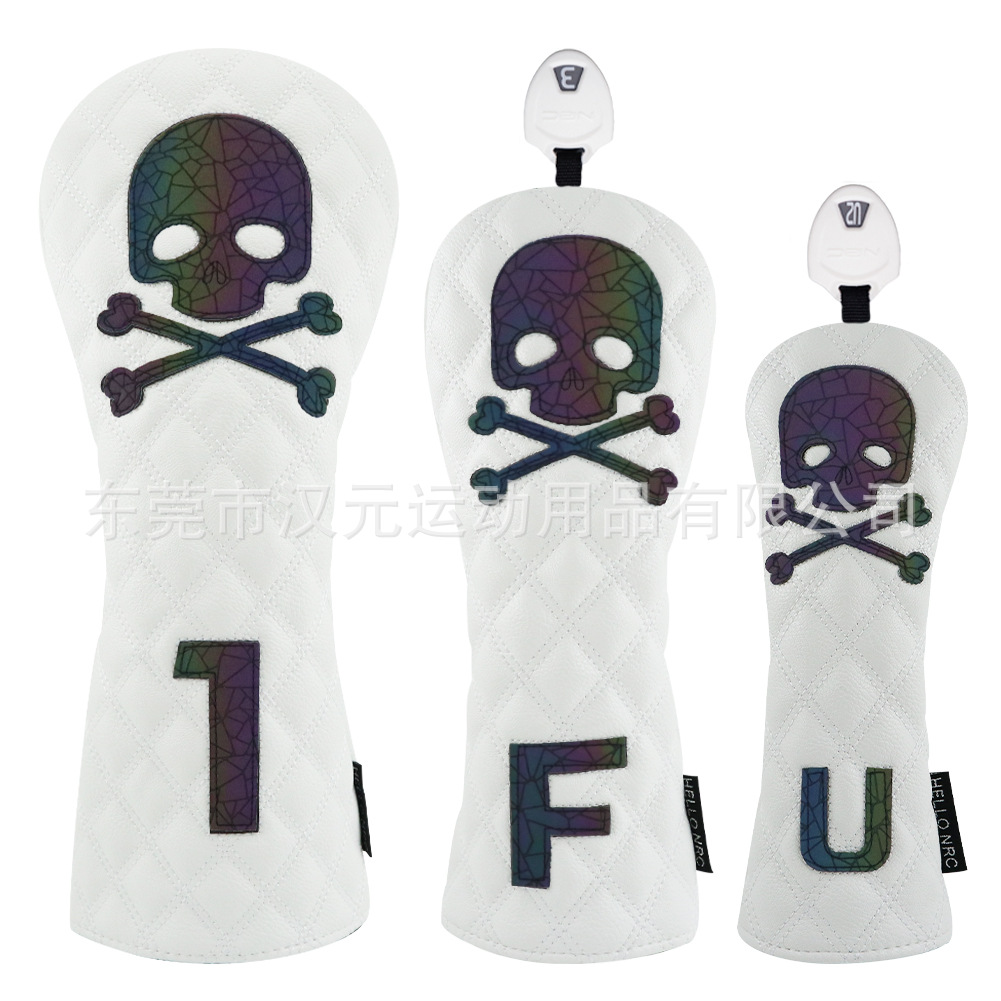 Picture of Factory new golf club cover wooden pole cover head cover cap cover skull No. 1 wooden fairway wooden chicken leg outdoor