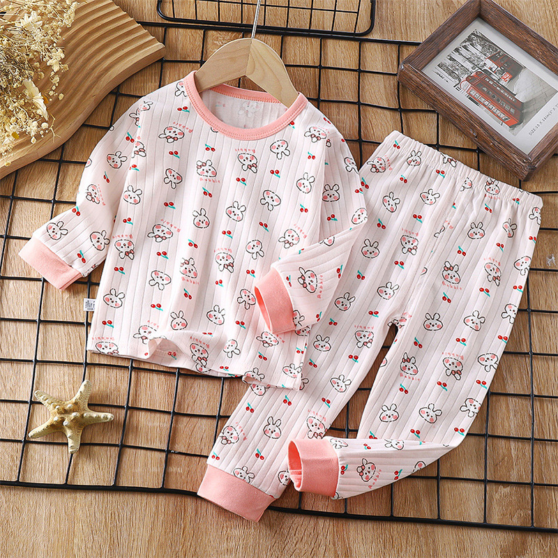 Picture of Children's Cotton Underwear Set, New Autumn Style, Baby Boys' Loungewear, Girls' Pajamas, Autumn Clothes and Pants, Children's Clothing
