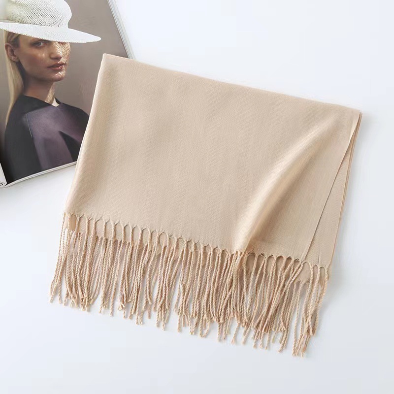 Picture of Imitation Cashmere Scarf for Women in Autumn and Winter, Warm Outer Wear, Japanese and Korean Sweet Gift, Fashionable Shawl, Factory Direct Sales, Cashmere Texture