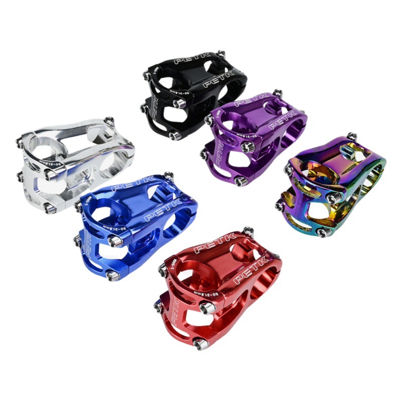 PETK mountain road bike short handle stand 50mm ultra light hollow CNC aluminum alloy riser refit spare parts