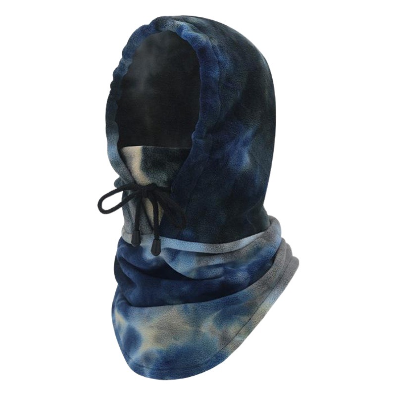 Cross-border Ruidong Winter Outdoor Warm Mask Polar Fleece Tie-dye Headgear Ski Riding Hat Fleece Collar