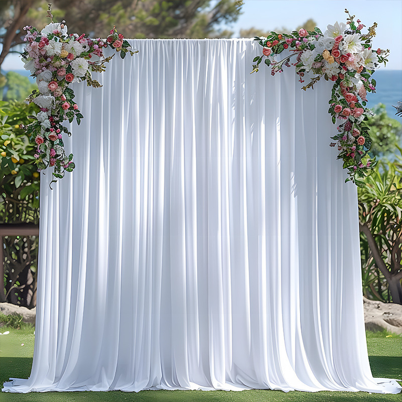 Picture of Cross-border platform for Amazon AliExpress TEMU hot wedding elastic cloth wear rod wedding scene cloth curtain