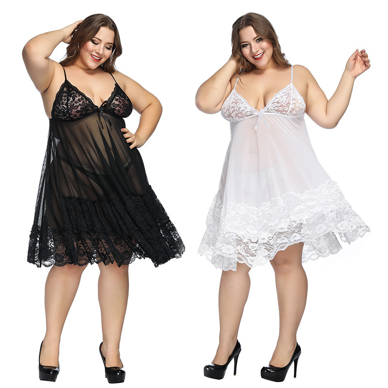 Picture of 100kg Foreign Trade Sexy Lingerie Export European and American Sexy Pajamas Women's Nightgown Large Size Pajamas Home 9128
