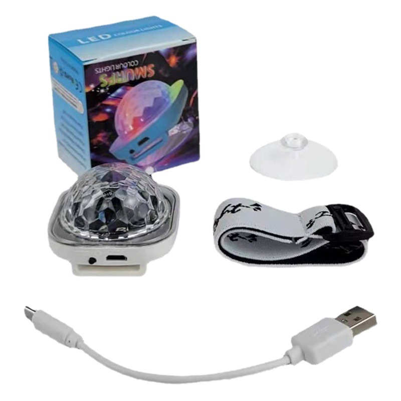 Exquisite USB bracelet car suction cup atmosphere light smart magic ball stage light colorful wearable watch light