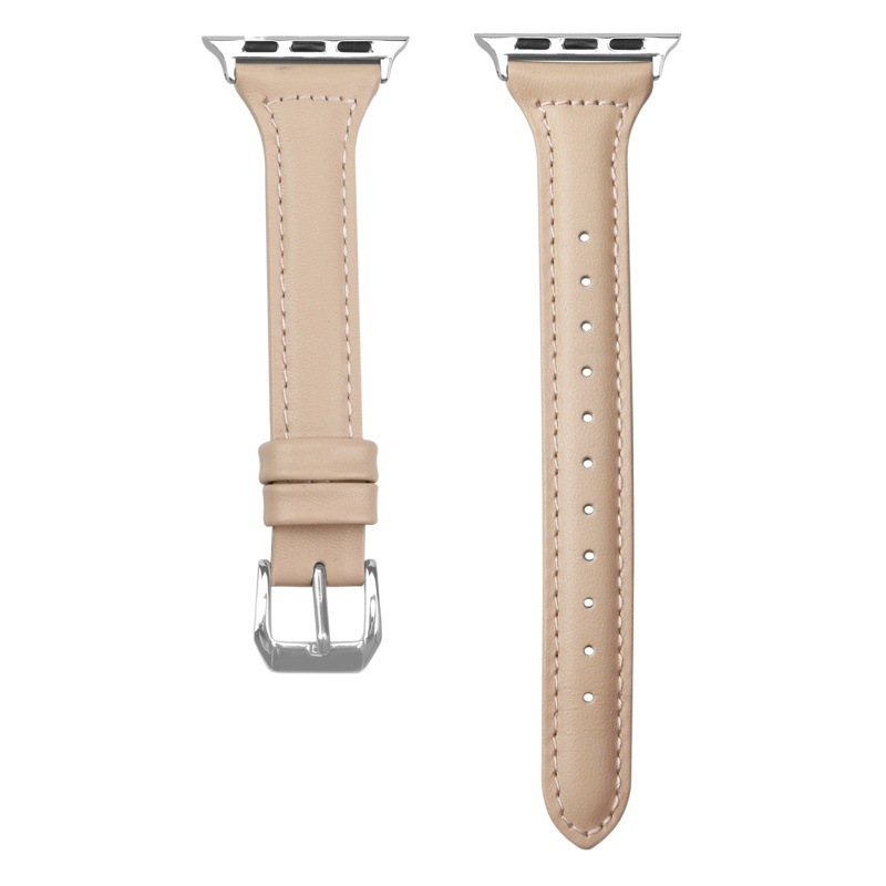 Suitable for Apple Watch Strap Leather Small Waist appleiwatchs1098765ultra Thin Strap Autumn and Winter