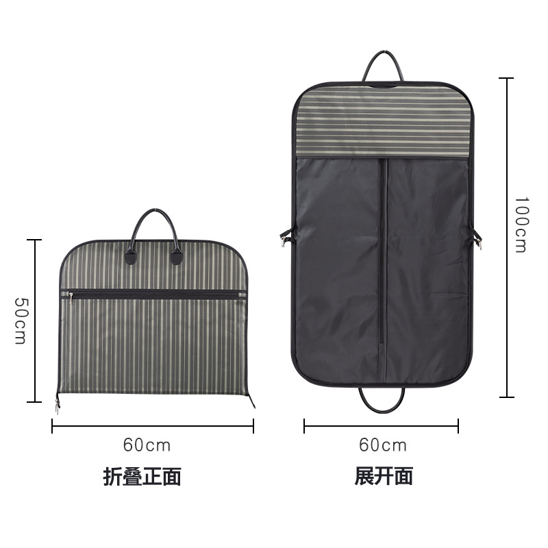 Picture of In-Stock Business Suit Bag Garment Dust Cover Handbag Hanging Clothing Storage Dustproof Cover Black Suit Bag Custom-Made