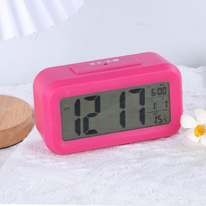 Picture of Chinese version of multifunctional smart clock electronic clock desktop desk clock bedside electronic clock with luminous temperature small alarm clock