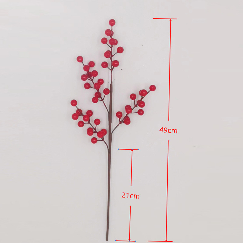 Picture of Source Factory Fortune Fruit Holly Fruit Christmas Red Fruit Home Living Room Decoration Wedding Celebration Ornaments Holly Fruit