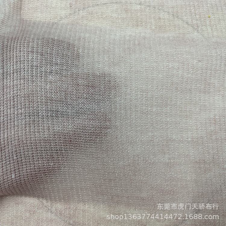 Spot supply of knitted thin TR rib 70g flower yarn 2*2 rib knitted fashion material base shirt fabric