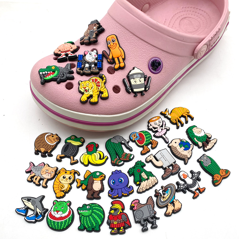 30 pcs set of foreign version of the Classic of Mountains and Seas series hole shoe accessories PVC hole shoes shoe flower DIY sandals accessories