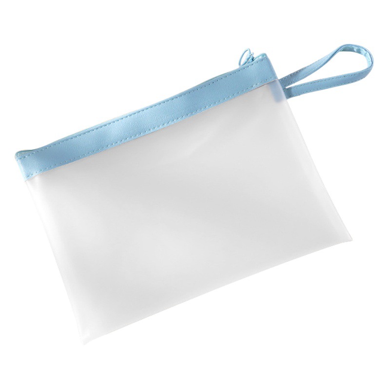 A4 transparent file bag nylon mesh zipper test paper data bag file storage bag office a5 student subject bag