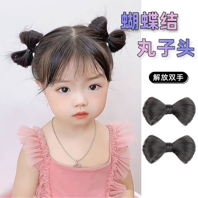 Women's Bao New Wig Bow Hairpin Baby Hair Accessories Free Hair YK2 Own Bow Headwear