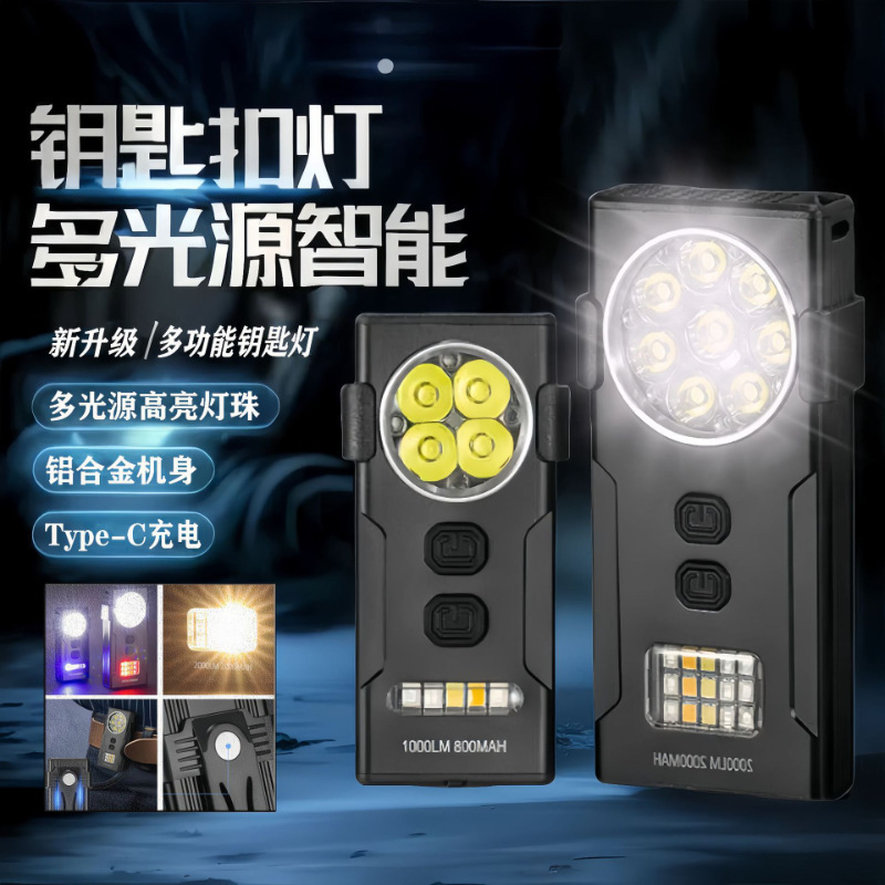 New cross-border aluminum alloy take clip light headlight flashlight dual-purpose portable strong magnetic super long endurance outdoor super bright