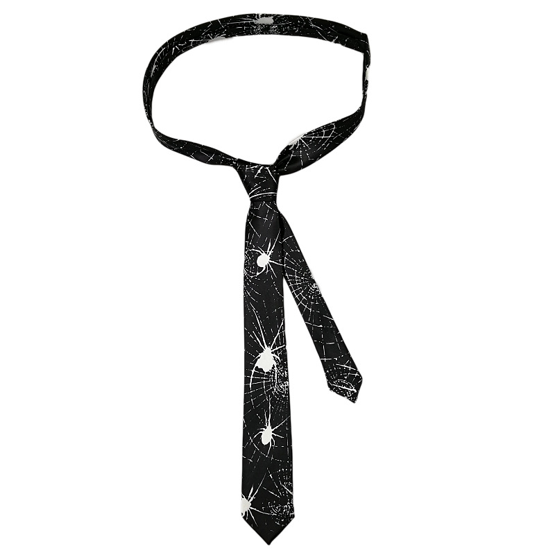Picture of Zebra Leopard Print Love Poker Letters 5cm Matchinging Shirt Ins Student Tie Unisex Versatile Can Be Customized