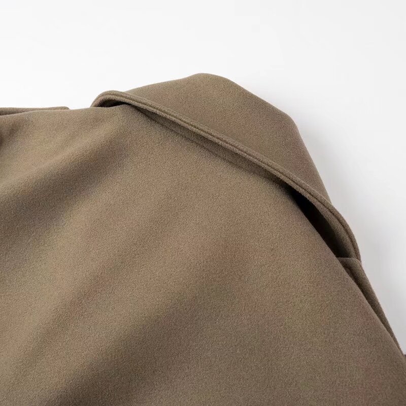 Picture of 2024 spring new European and American cross-border women's clothing temperament light mature short belt woolen coat 1759