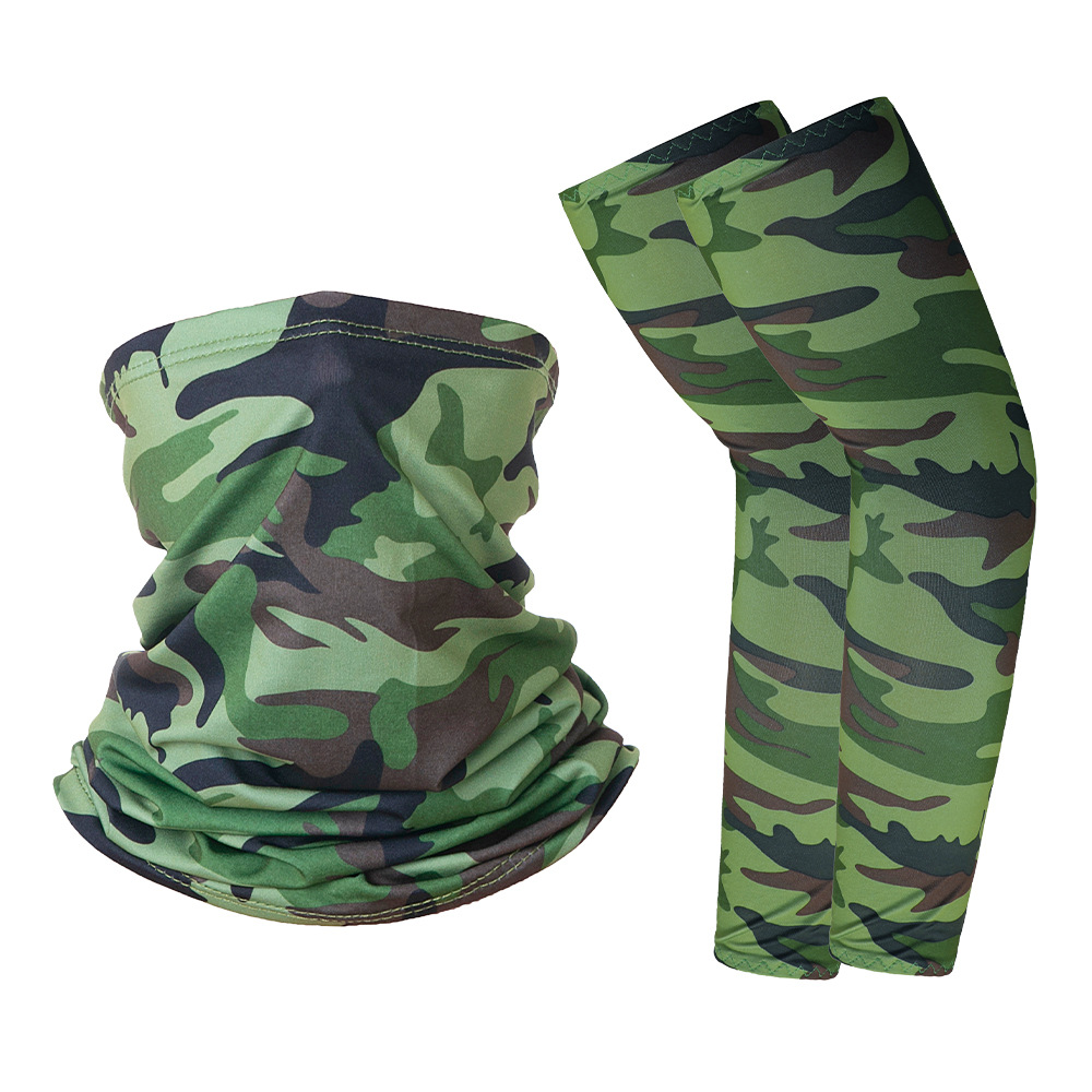 Picture of Ice Silk Sun Protection Sleeves Magic Headscarf Set Summer Sun Protection Cycling Sports Outdoor Equipment Combination Spot Wholesale