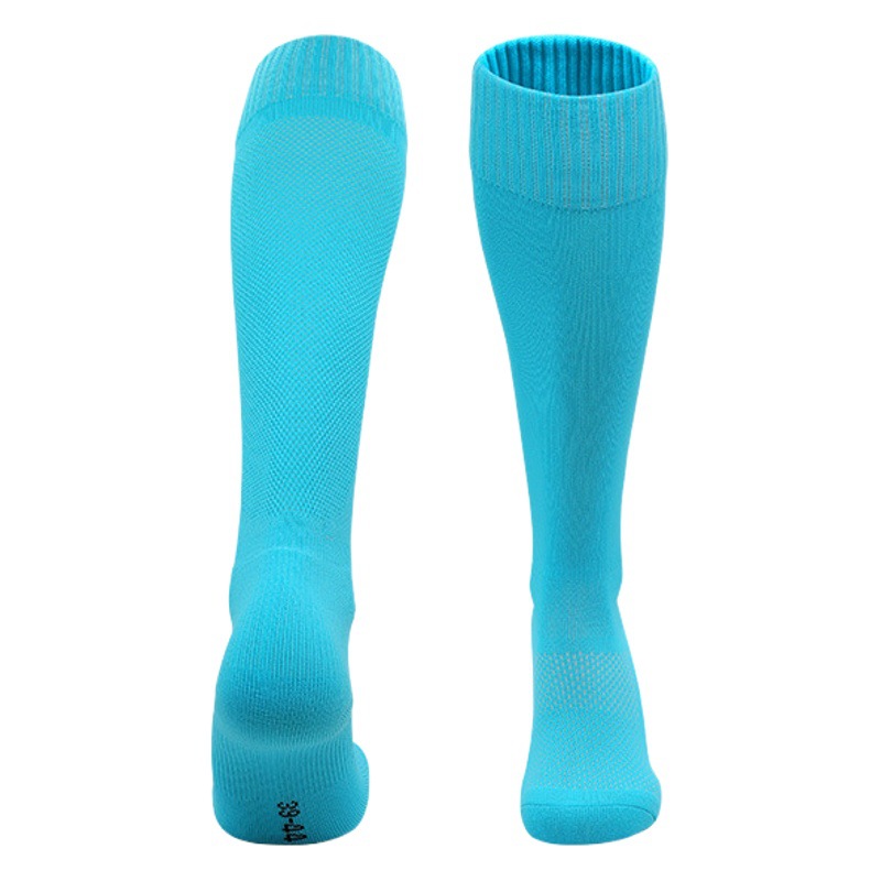 Autumn and Winter Solid Color Professional Football Socks Non-Slip Towel Bottom Breathable Sweat-Absorbent Men's and Women's Long Sports Socks Wholesale