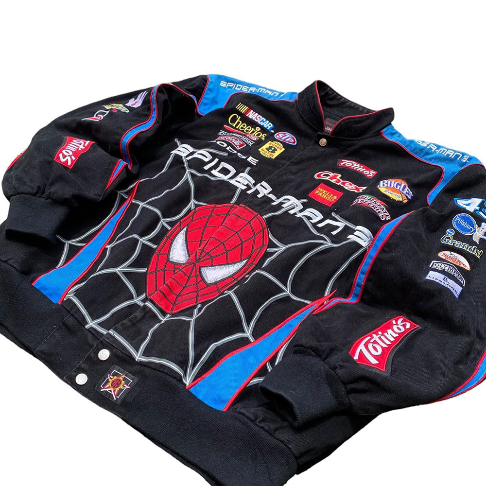 Picture of European and American 2023 autumn and winter new cross-border jacket Amazon sports spider print casual long-sleeved motorcycle style jacket