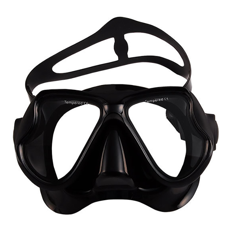 Picture of Large frame diving goggles snorkeling myopia lens diving mask liquid silicone PVC diving goggles tempered glass