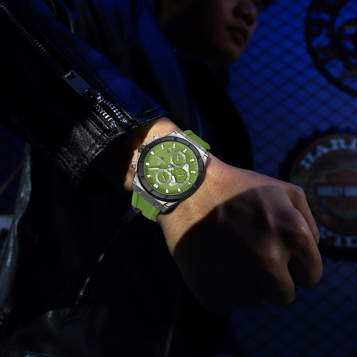 Picture of Reward skin-friendly silicone tape multi-functional men's sports watch cross-border supply multi-functional fashion men's watch pin