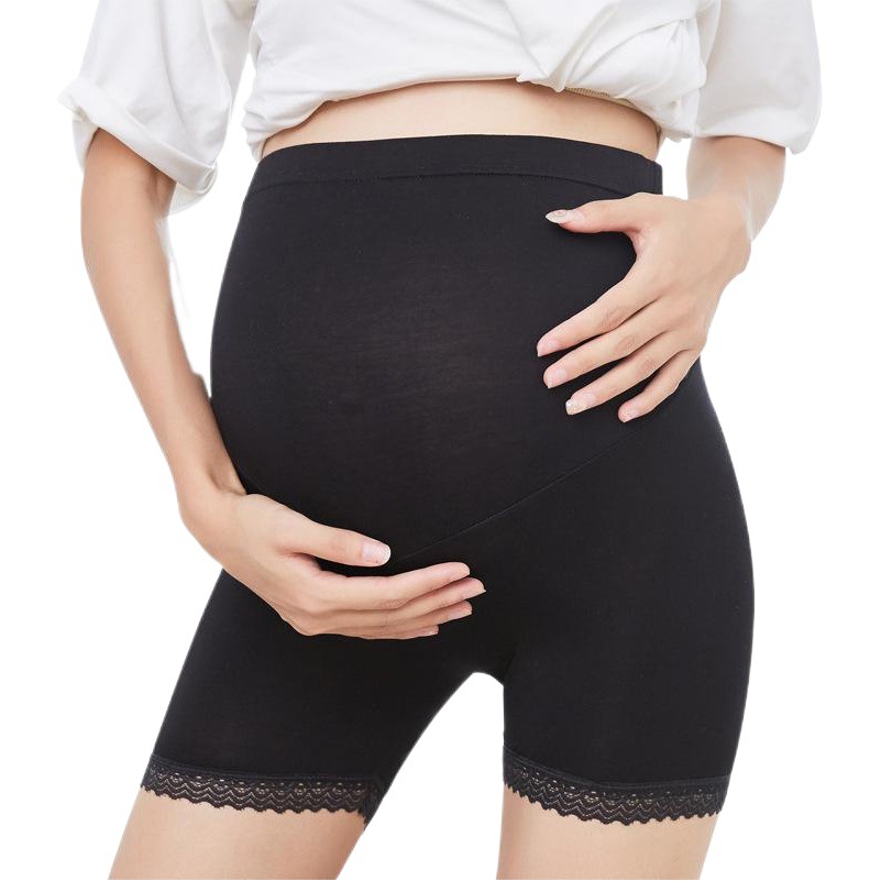 Pregnant women's high waist belly support lace edge safety pants boxers anti-wear thigh anti-exposure boxer safety pants