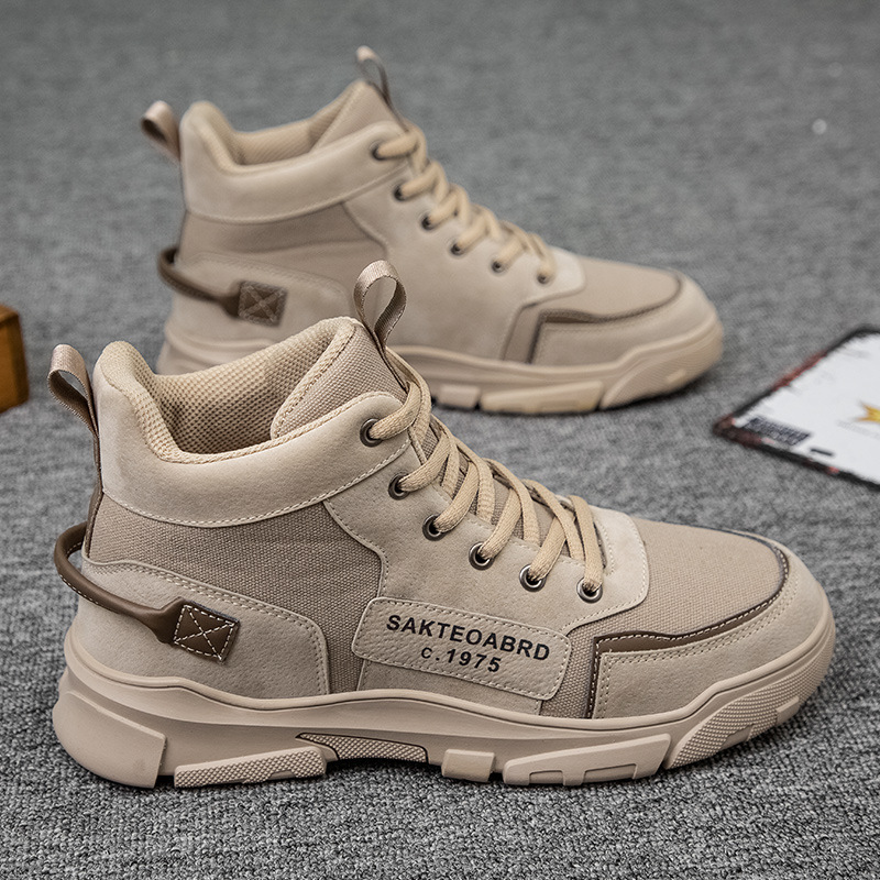 2025 Martin Boots for Men, High-Top British Style Outdoor Hiking Work Shoes, Versatile Casual Men's Hiking Shoes, Breathable and Height-Increasing