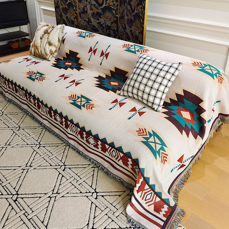 Picture of Nordic Ins Style Sofa Towel Full-cover Cloth One-piece Sofa Cushion Camping Blanket Full-cover Universal Cover Towel Sofa Cover