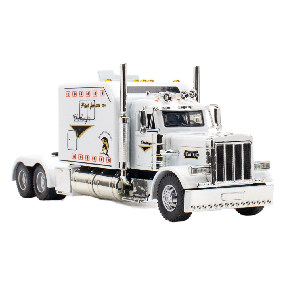 (Foam box) simulation 1 to 24 Peterbilt 389 American trailer alloy head model toy