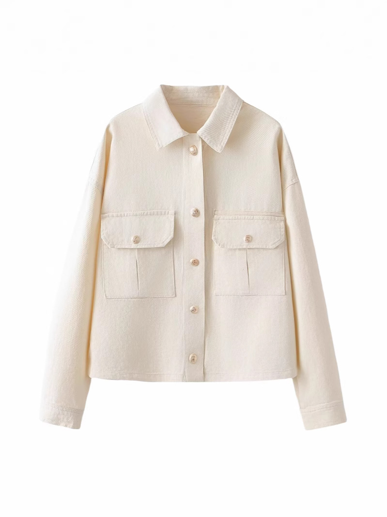 Picture of ZA cross-border wholesale 2025 new spring European and American style women's simple all-match washed lapel jacket coat top