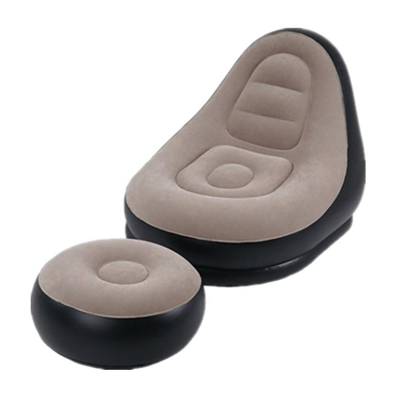 Picture of 7 Colors Optional Inflatable Lazy Sofa with Pedals Two-Piece Set Modern Leisure Home Flocking Inflatable Sofa Wholesale