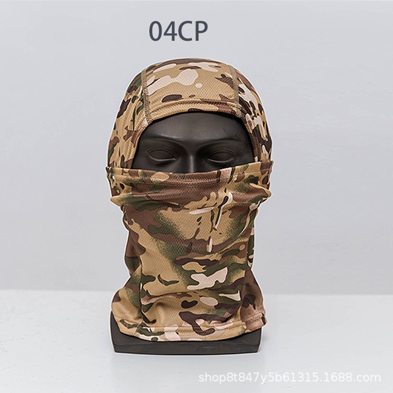 Picture of Cross-Border Summer Sun Protection Mask, Outdoor Cycling Dustproof Camouflage Headgear, Tactical Single-Hole Headgear, Headscarf for Fishing