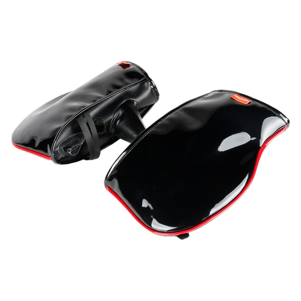 Electric Vehicle Warm Handlebar Cover Winter Mirror Leather Windshield Cycling Handlebar Cover Motorcycle Velvet Cold-Proof and Waterproof Gloves