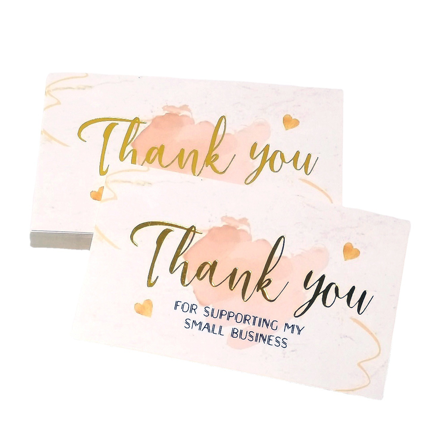 Picture of 30 sheets/Pack simple flower Thank You stamping card business card gift packaging decoration card English mini thank you card