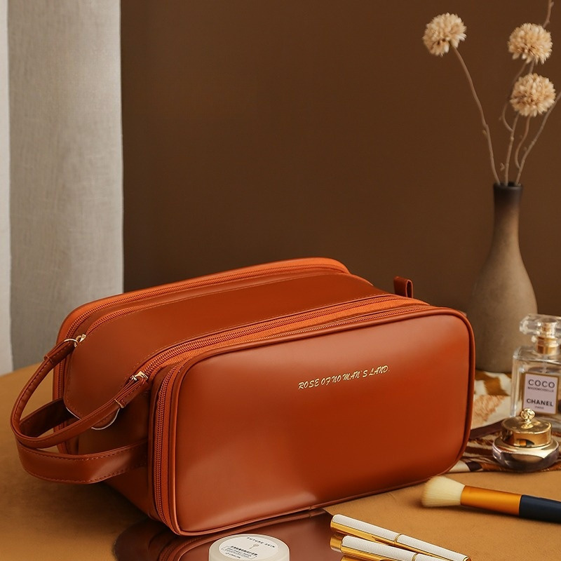 Picture of ins style portable cosmetic bag large capacity travel portable wash bag new super popular wash cosmetics storage bag