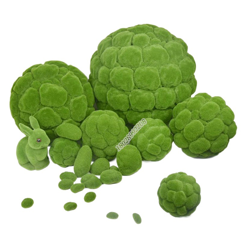 Tree cat simulation Moss stone wool planting foam ball micro landscape bonsai decoration green moss plant wall material