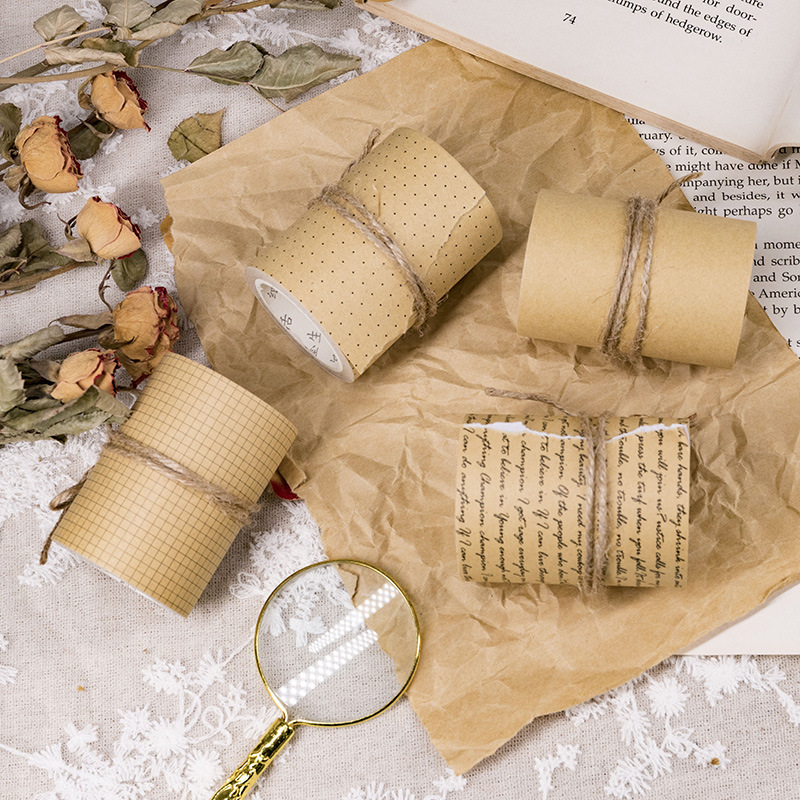 Picture of Paper and ink life kraft paper tape Tefancir series creative hand account retro DIY decorative stickers 4
