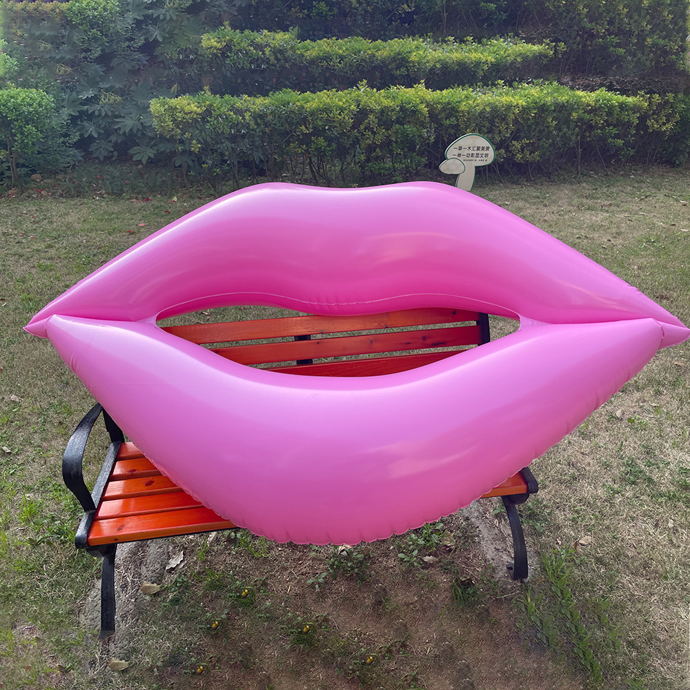 Picture of Cross-border new ins net red shooting bar water red lips red love inflatable floating swimming ring